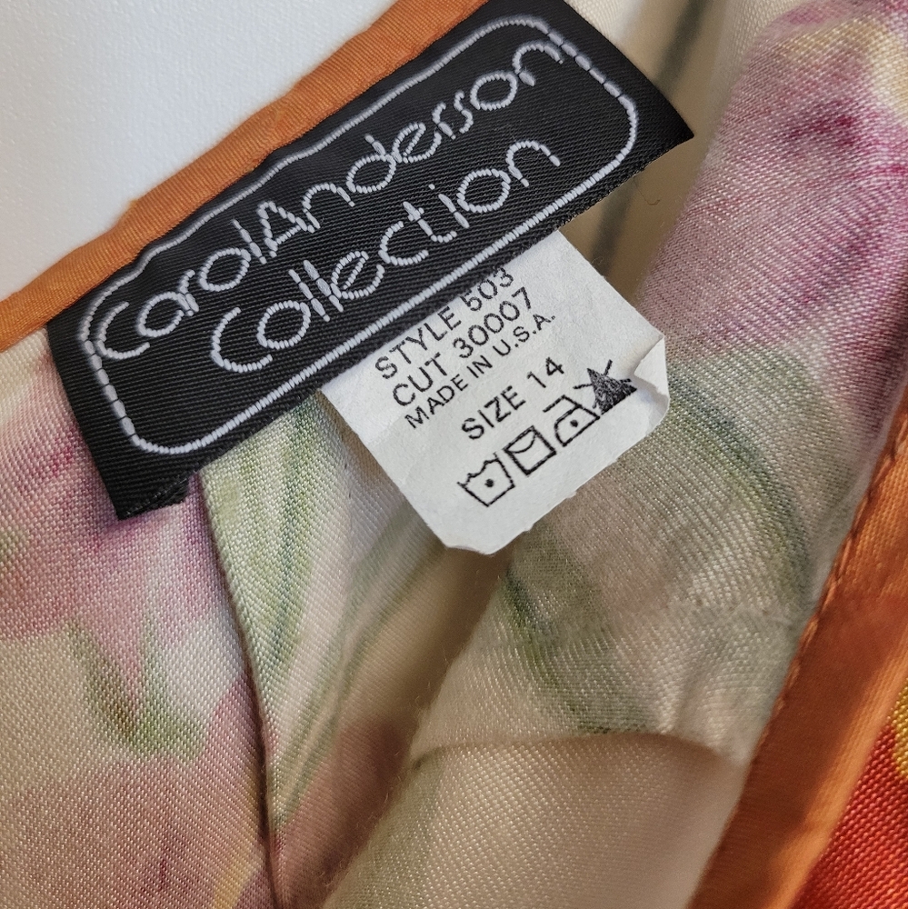 Vintage Carol Anderson Tropical Floral Maxi Skirt Size 14 (32"waist) - Picture 2 of 9